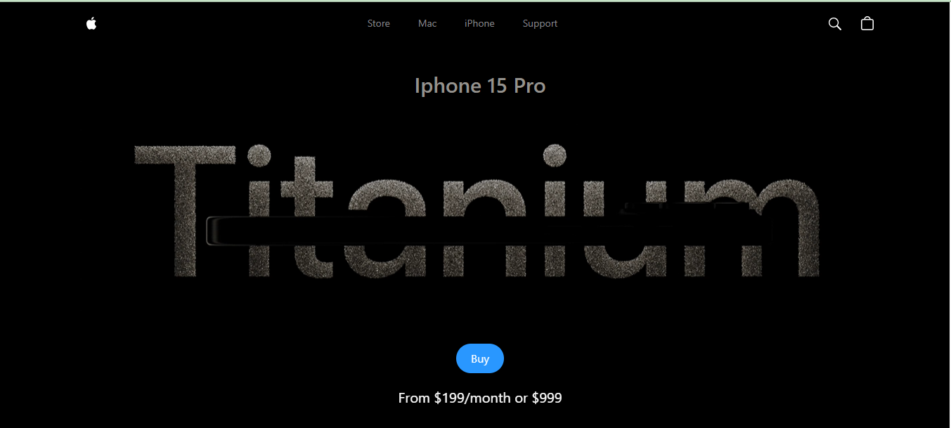 Apple iPhone 15 Pro Website Clone